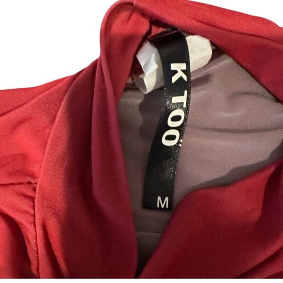 K Too Womens Long Sleeve Gradient Maxi Dress Red/Green/Blue Size M - Picture 4 of 9